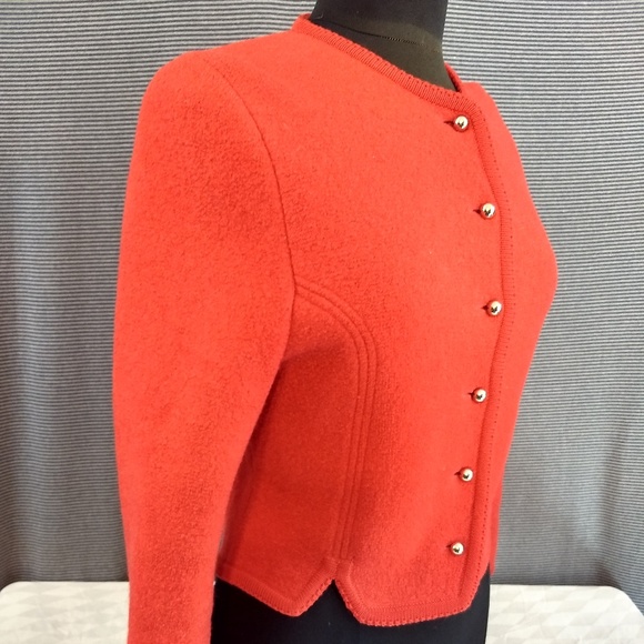 VINTAGE RED WOOL SWEATER Eagles Eye Size 6 - Picture 2 of 7